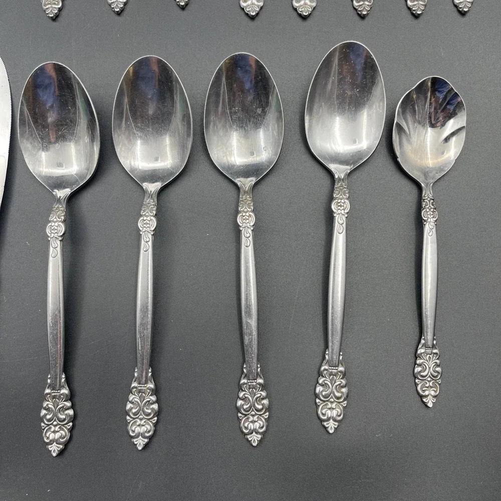 Vintage Stainless Steel Japan Flatware Lot 25 Pc Spanish Crown Style Forks